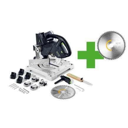 FESTOOL 578180 - SYMMETRIC SYMC 70 EB-Basic Mt Edt - Set scie à onglets sans fil (sans batterie)