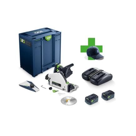 FESTOOL 578226 - TSC 55 KEBI-Plus/XL100Y - Scie plongeante sans fil 18V Edition Limitée (avec 2 batteries et chargeur)