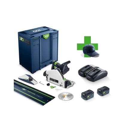 FESTOOL 578229 - TSC 55 KEBI-Plus/XL-FS 100Y- Scie plongeante sans fil 18V Edition Limitée (avec 2 batteries et chargeur)