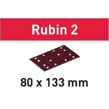 FESTOOL 499052 - Feuille abrasive STF 80X133 Rubin 2 (multipack)