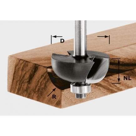 FESTOOL 490983 - Fraise à rayon convexe HW S8