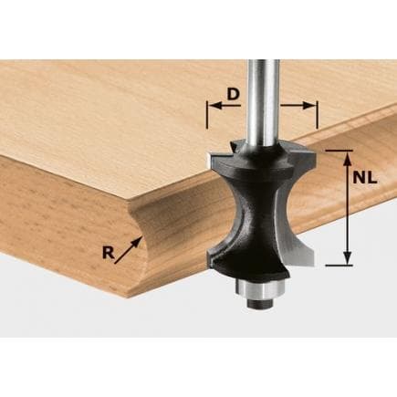 FESTOOL 491139 - Fraise à chanfreiner demi-cercle HW S8 D30/28