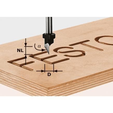 FESTOOL 491002 - Fraises à graver S8 D11/60°