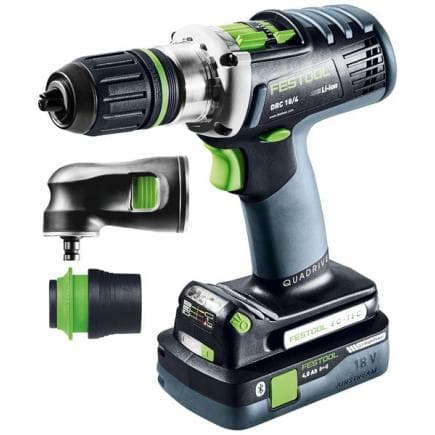 FESTOOL 576460 - Cordless drill DRC 18/4 5,2/4,0Ah I-Set-SCA QUADRIVE