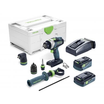 FESTOOL 577247 - Perceuse à percussion sans fil TPC 18/4 5,2/4,0 I-Set QUADRIVE avec 2 batteries et chargeur