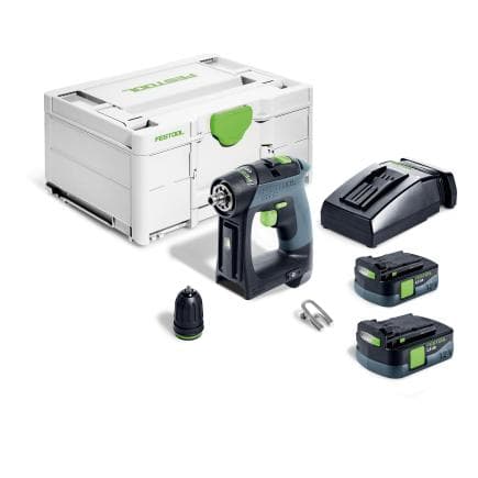 FESTOOL 576864 - CXS 12 2,5-Plus - Perceuse-visseuse sans fil 12V (avec 2 batteries, chargeur et mallette)