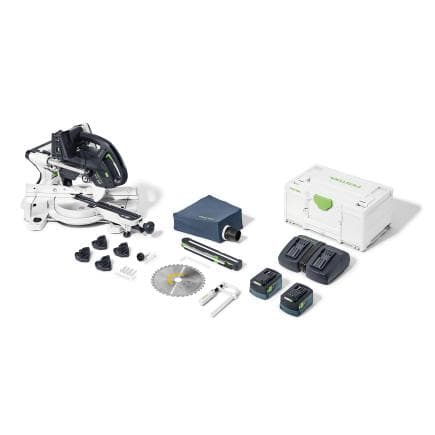 FESTOOL 577954 - KSC 60 EB 5,0 I-Plus KAPEX - Scie à onglets radiale sans fil 18V (avec 2 batteries et chargeur)