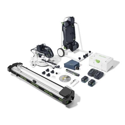 FESTOOL 577958 - KSC 60 EB 5,0 I-UG-Set KAPEX - Scie à onglets radiale sans fil 18V (avec 2 batteries et chargeur)