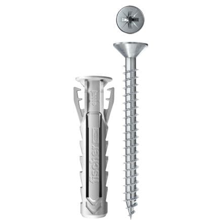 FISCHER 567547 - SX Plus S Blister - Ancre en nylon avec vis/accessoires dans l’assortiment à ampoules