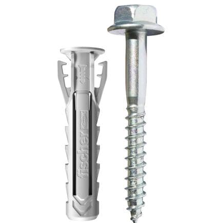 FISCHER 567627 - SX Plus BM - Ancre en nylon avec vis en bois et tête hexagonale à brides