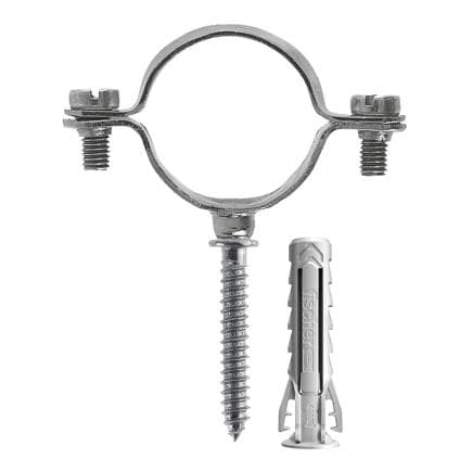 FISCHER 567643 - Collier galvanisé léger avec vis et gousset