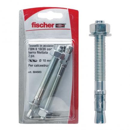 FISCHER 504583 - Cheville acier avec bande expansible FBZ II K sous blister