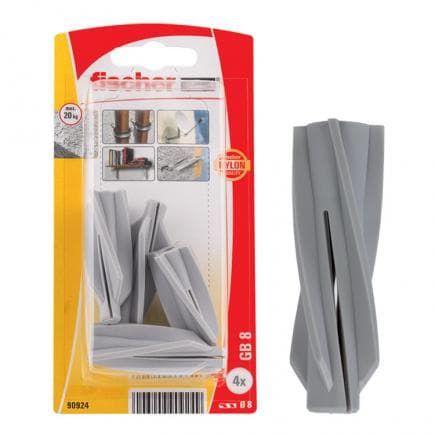 FISCHER 90924 - Cheville en nylon pour béton cellulaire et gasbéton GB 8 K