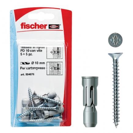 FISCHER 504676 - Cheville pour plaque de plâtre à vis PD S K