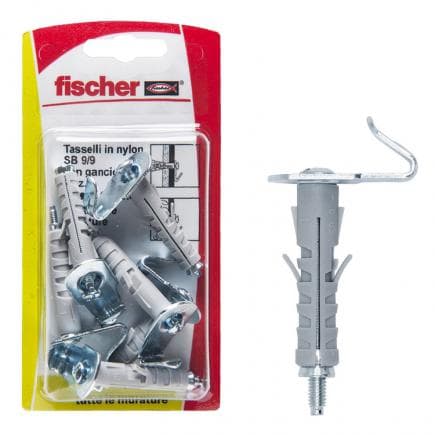 FISCHER 504448 - Cheville à expansion avec crochet court sous blister SB K