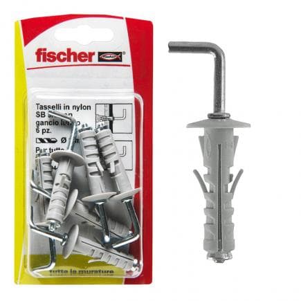 FISCHER 504446 - Cheville à expansion avec crochet long sous blister SB K