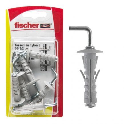FISCHER 504442 - Cheville à expansion avec crochet moyen sous blister SB K