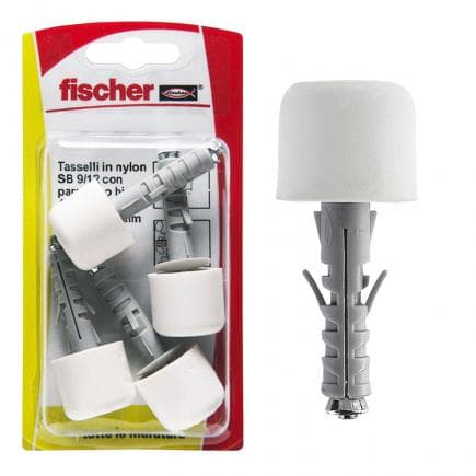FISCHER 4452 - Cheville à expansion avec butoir blanc sous blister SB K