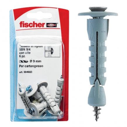 FISCHER 504660 - Cheville pour plaque de plâtre avec œillet ouvert sous blister SBN K