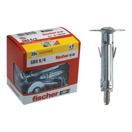 FISCHER 508264 - Cheville à expansion avec vis à tête évasée avec capuchon sous boîte SBS Y