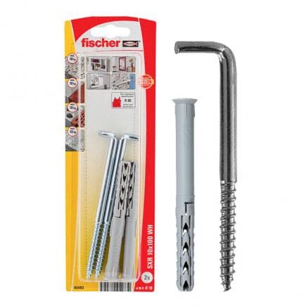 FISCHER 45483 - Cheville allongée avec crochet à angle droit SXR WH K