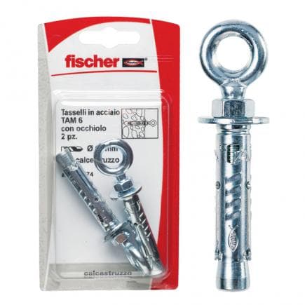FISCHER 504574 - Cheville en acier avec œillet sous blister TA M O K