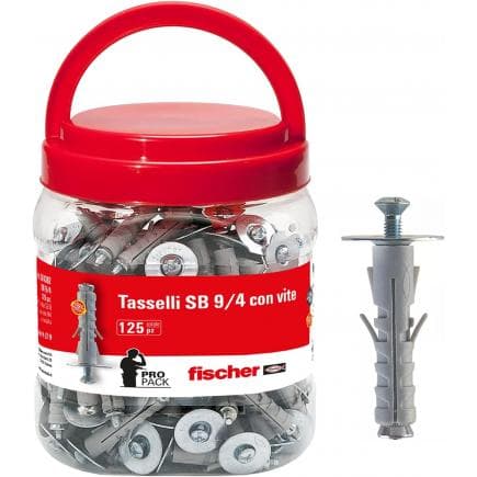 FISCHER 524362 - Cheville à expansion avec vis à fente mixte en pot SB 9/4 PROPACK