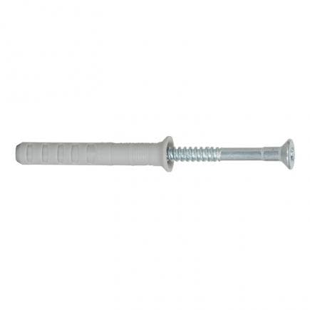 FISCHER 50372 - Cheville à percussion avec vis à clou inox à tête évasée N S A2