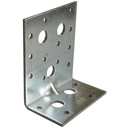 FISCHER 583099 - Support d’angle nervuré lourd en acier galvanisé à chaud XAUB