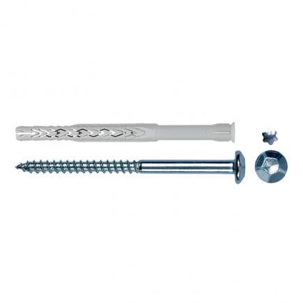 FISCHER 552855 - Cheville allongée en nylon avec vis à tête antivol avec insert étoile SXRL VAE