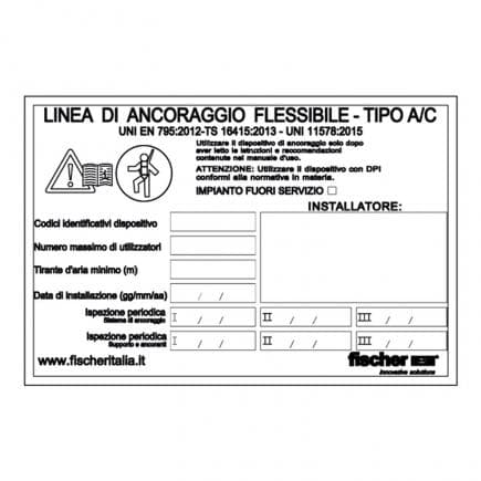 FISCHER 535872 - Plaque d'identification installation