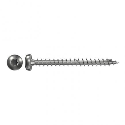 FISCHER 657357 - Vis à bois aggloméré en acier inox Torx à tête semi-circulaire et filetage complet FPF-PT A2F