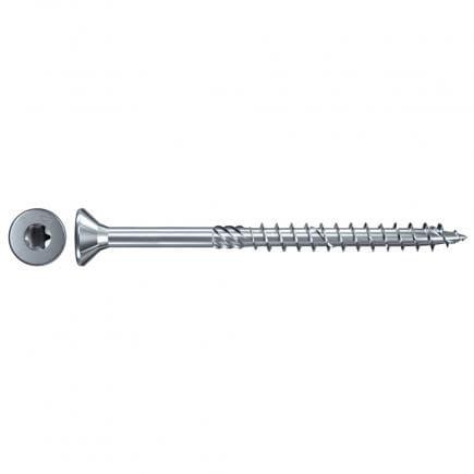 FISCHER 696768 - Vis de construction Torx à tête fraisée, galvanisée blanc et filetage partiel FPF-ST ZPP
