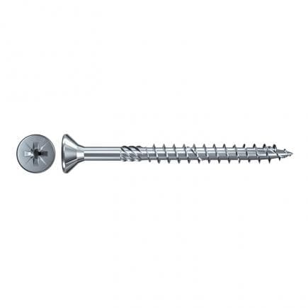 FISCHER 652109 - Pozidriv white galvanized chipboard screw with countersunk head and partial thread FPF-SZ ZPP