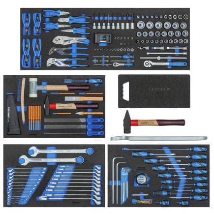 GEDORE 3436365 - Gama básica AGRAR en módulos CT (198 pcs.)
