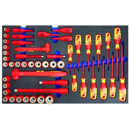 GEDORE 3467651 - KL-4600-200-1 - Assortiment d’outils VDE, douilles + tournevis