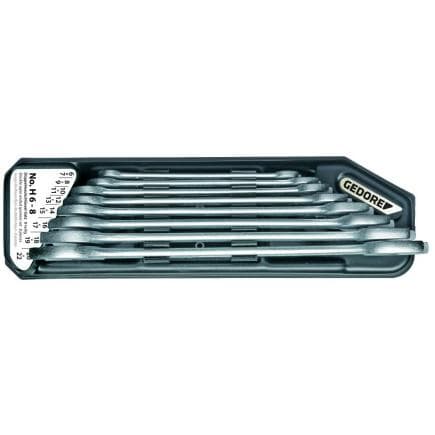 GEDORE 6079400 - Jeu de clés à fourche doubles métriques avec support (8 pcs.)