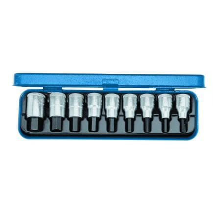 GEDORE 6156250 - Jeu de clés à douilles 1/2'' pour vis hexagonales métriques (9 pcs.)