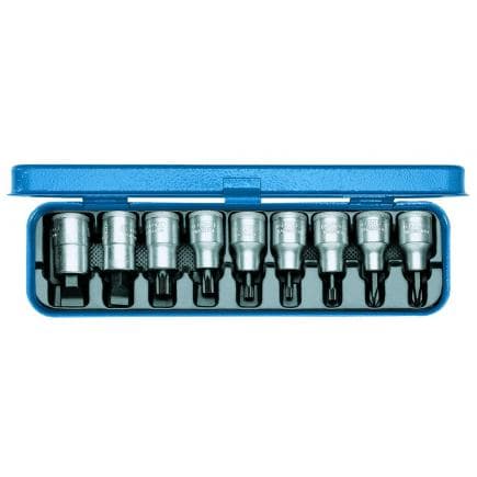GEDORE 6150050 - Jeu de clés à douilles 1/2'' pour vis IS-PH-XZN (9 pcs.)