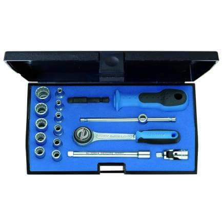GEDORE 1815652 - Jeu de clés à douilles 1/4'' avec profil UD métrique (17 pcs.)