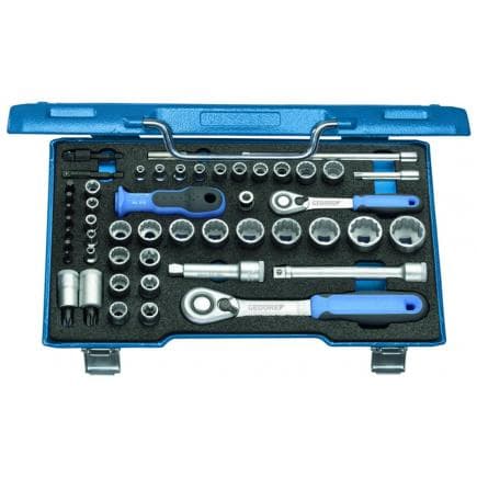 GEDORE 2075695 - Jeu de douilles 3/8'' + 1/4'' (50 pcs.)