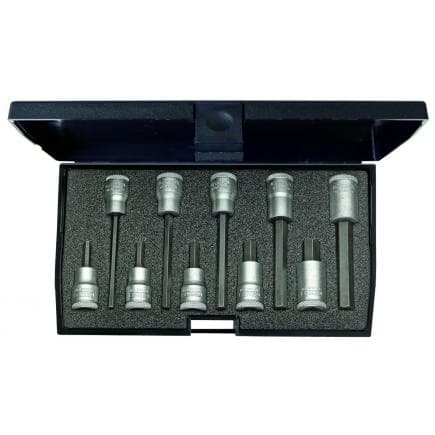 GEDORE 1509918 - Jeu de clés à douille longues 3/8'' pour vis à six pans creux (10 pcs.)