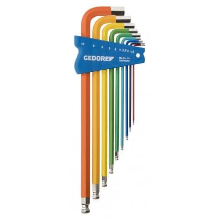 GEDORE 3297470 - Jeu de clés Allen colorées (9 pcs.)