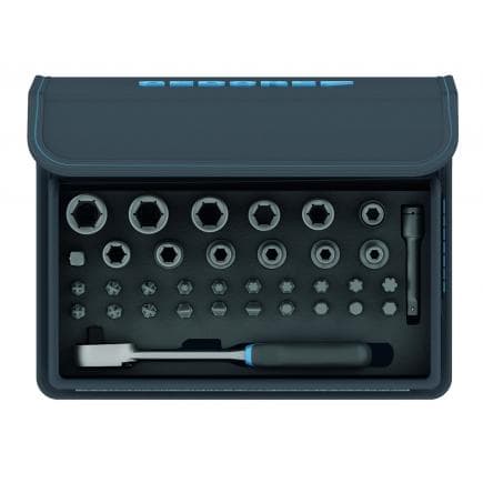 GEDORE 3085015 - Jeu de clés à douilles avec cliquet 1/4'' dans un sac en tissu (35 pcs.)