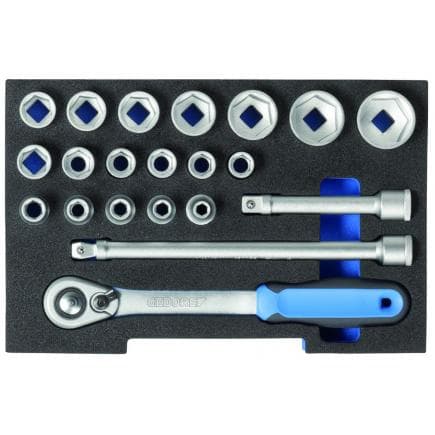 GEDORE 2836009 - Jeu de clés à douilles 1/2'' avec cliquet (21 pcs.)