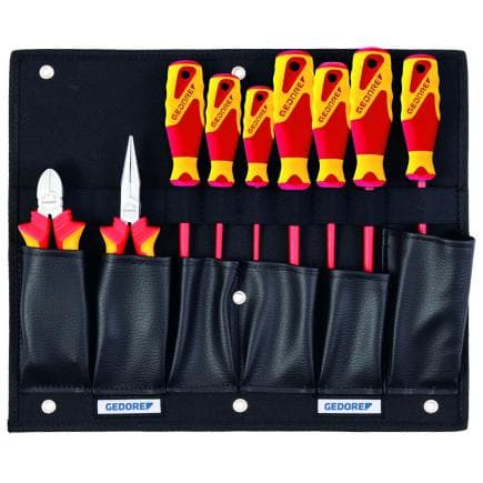 GEDORE 2836203 - Carte d'outils avec assortiment de pinces/tournevis VDE (9 pcs.)