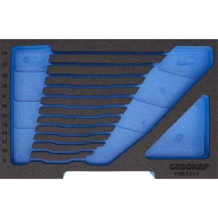 GEDORE 2835924 - Module en mousse vide pour jeu de clés mixtes (12 pcs.)