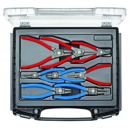 GEDORE 3108651 - Jeu de pinces pour anneaux élastiques en coffret (8 pcs.)