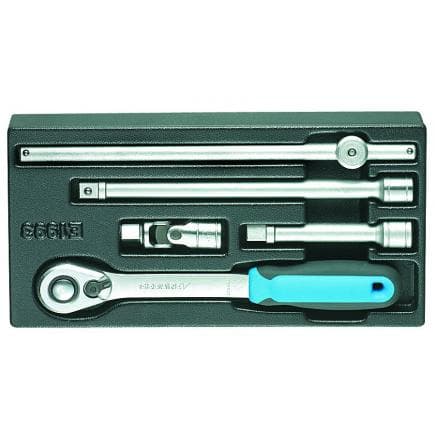 GEDORE 1550756 - Ensemble cliquet et accessoires clé à douille 1/2'' dans le module ES