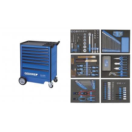 GEDORE 2980290 - Chariot à outils avec assortiment (190 pcs.)